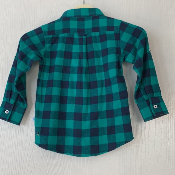 Ruffle Butts navy and emerald button down NWT - Picture 5 of 10